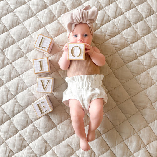 NAME BLOCKS - LITTLE GOOSE (PALE BLUSH)