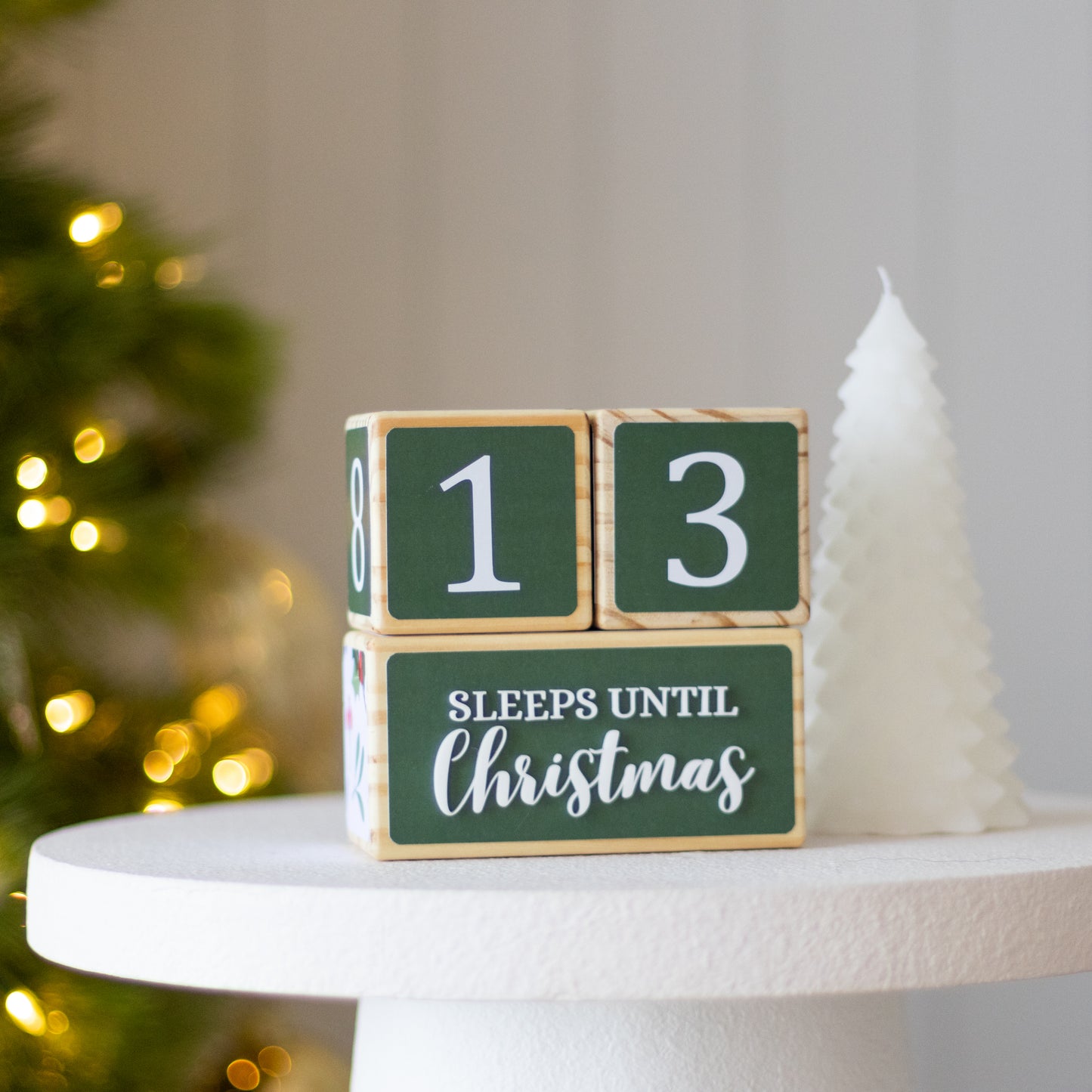 SLEEPS UNTIL CHRISTMAS COUNTDOWN SET (HOLLY)