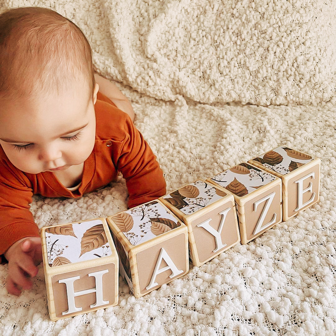 NAME BLOCKS - AUTUMN LEAVES